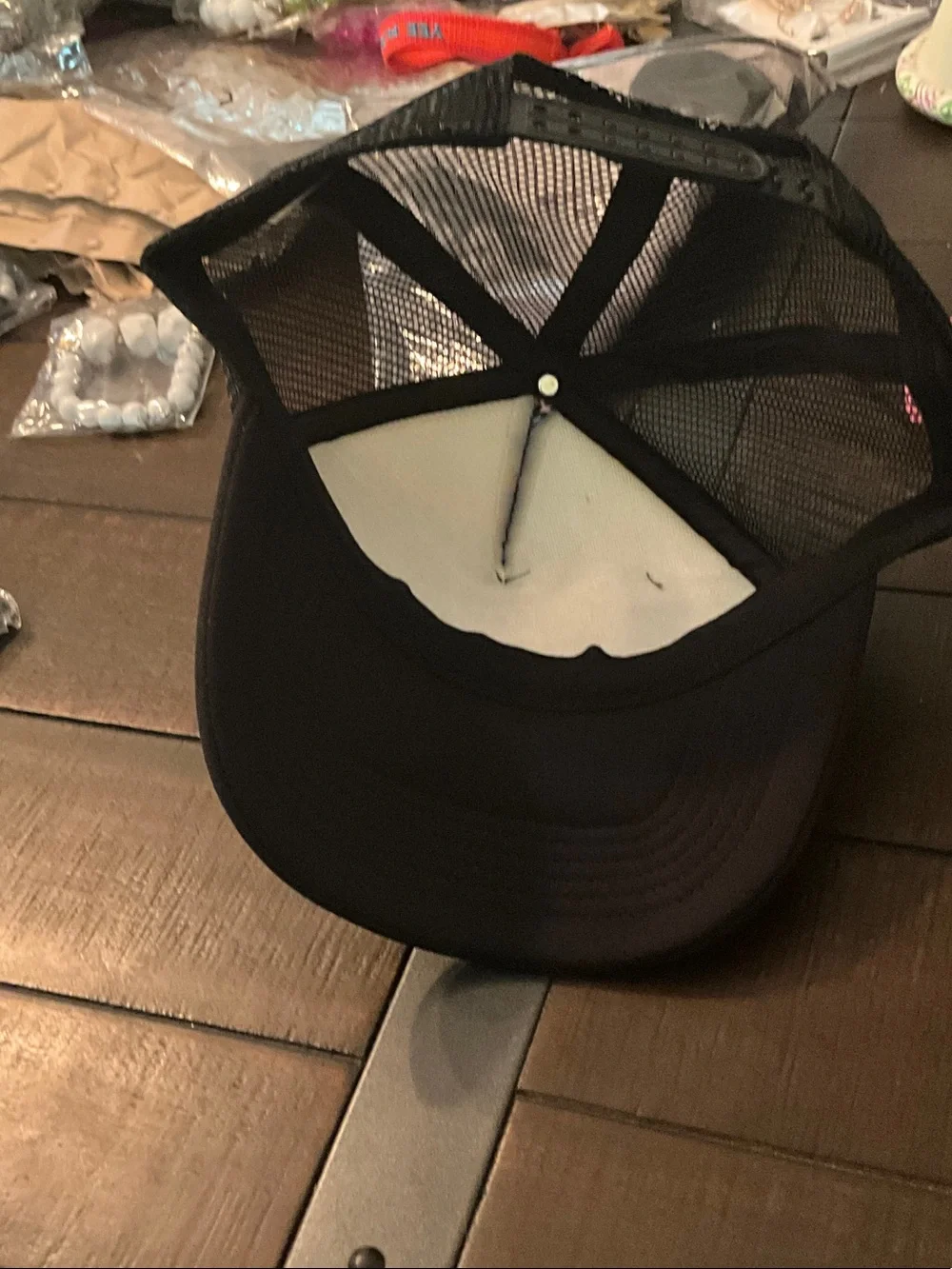 Graphic Leopard Trucker Hat in Black and Pink